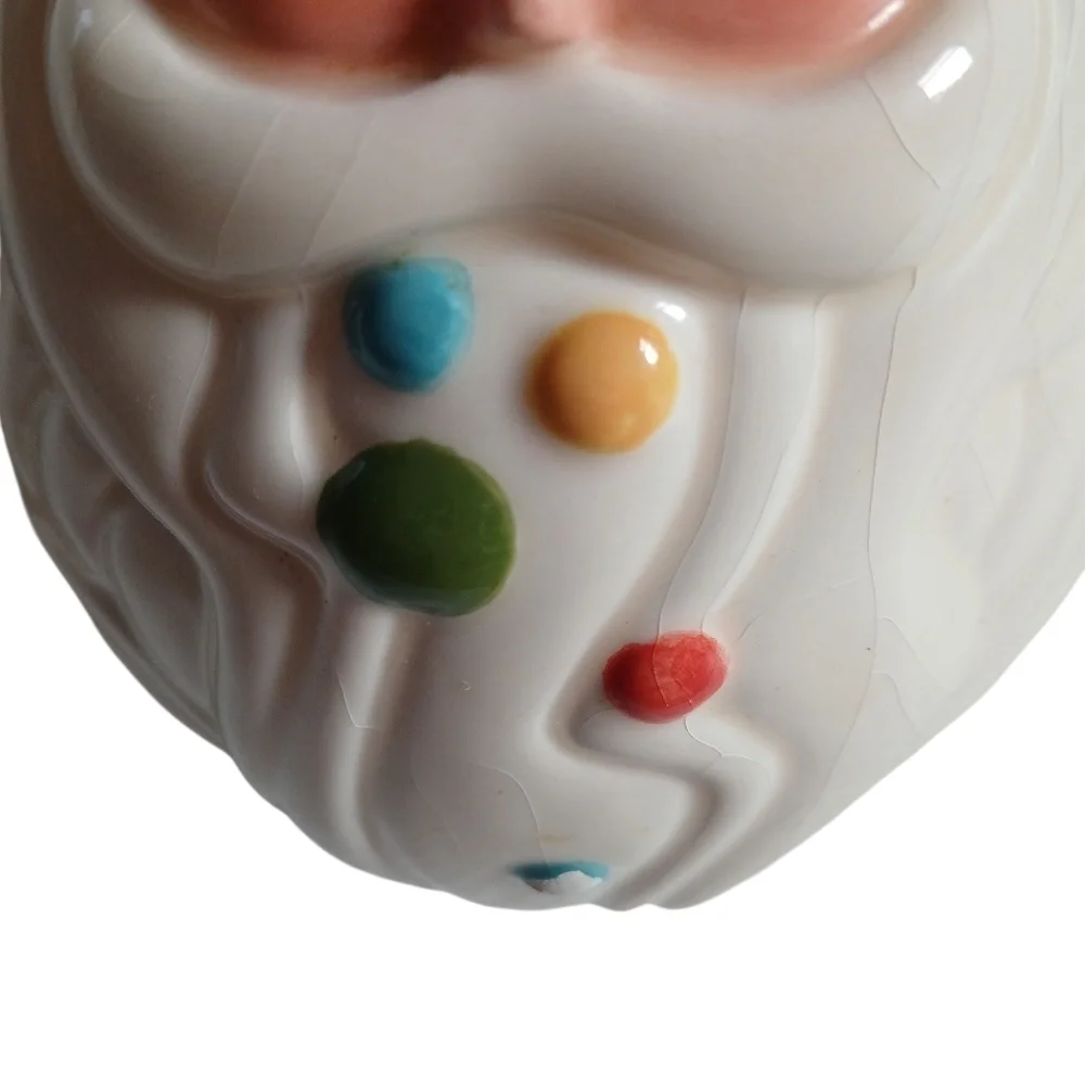 Department 56 Teapot Santa Claus Wizard Rainbow Hat Ceramic Hand Painted Gifts